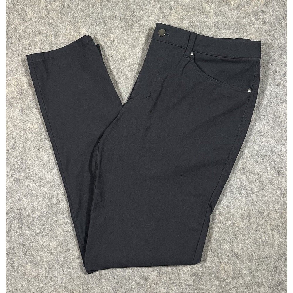 Lululemon ABC Slim Pants Men’s 34 (36x32) Black Warpstreme Chino Golf Stretch
